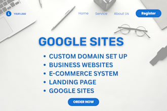 design google sites website landing page