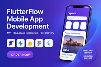 flutterflow low code app flutter flow app development supabase integration mvp