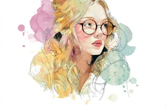 make watercolor illustration and watercolor art