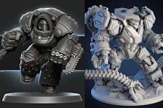 create 3d warhammer40k model warhammer 40k 3d robot design 3d miniature model