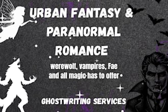 ghostwrite your urban fantasy novel or ebook