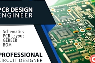 do a circuit design, schematic diagram, pcb design and pcb board