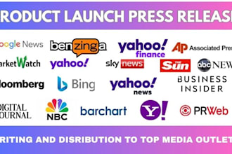 do a professional product launch press release, press release distribution