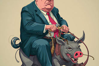 make a political cartoon art