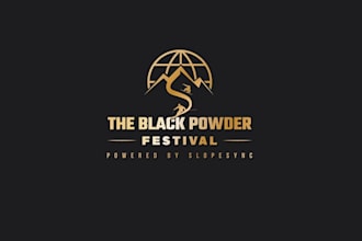 design black powder festival logo