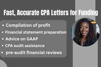 provide CPA letters, mortgage verification and financial statements