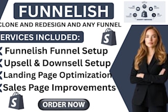 clone, redesign and optimize your funnelish funnel for maximum conversions