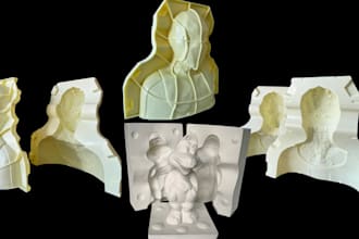 design custom silicone mold, mold boxes and 3d mold models for 3d printing