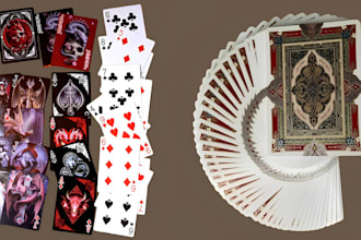 create quality trading card game art poker cards playing cards for board game