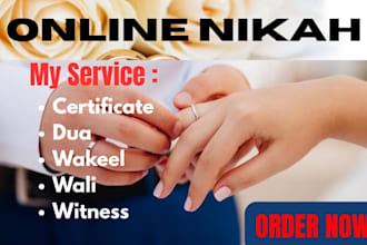 perform your shariah compliant online nikah with 2 witnesses and certificate