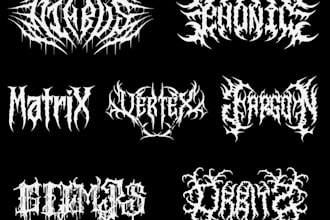 design brutal metal font logo for your band