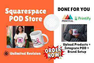 set up squarespace with printify or printful for your online store