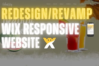 design wix redesign wix website recreate wix website revamp wix website edit wix