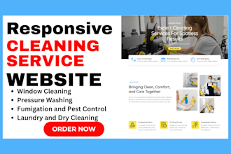 design a janitorial house maid cleaning service  website that generate leads
