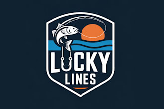 design fun fishing charter logo