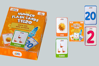 design educational kids flashcard memory card learning card for kids card box