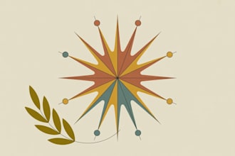 make mid century modern digital wall art for etsy store