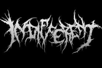 create hardcore or metal band logo design