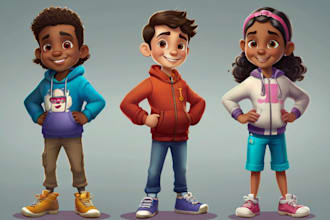create top quality cartoon characters for childrens books and commercial art