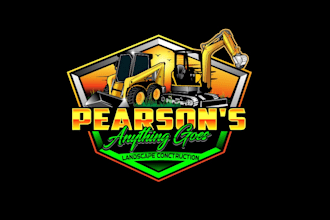 create wonderful and excellent skid steer  excavator logo design