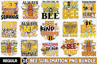 create hand drawn t shirt honey bee logo
