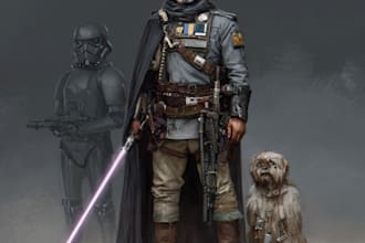 make your star wars sci fi character art