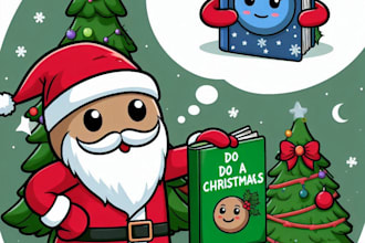 do an christmas book , holiday funny cartoon