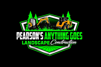 create high quality beautiful skid steer and excavator logo design