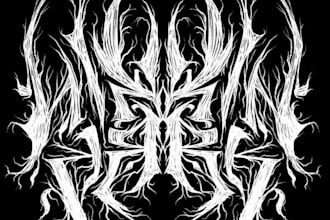 design a bold and powerful metal logo for your brand