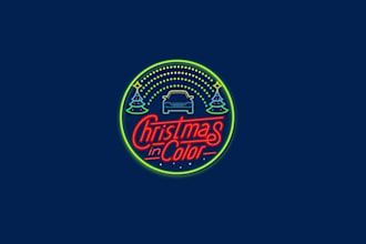 design christmas drive thru light show logo