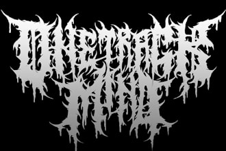 make a black metal and death metal logo