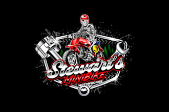 create creative and good looking dirt bike logo design