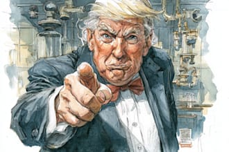 design satire, editorial or political cartoons for you