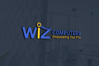 design a professional and modern computer logo for your tech brand