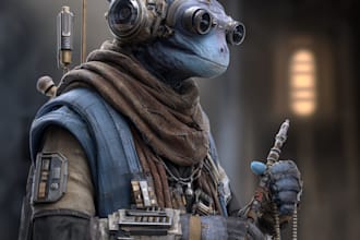 draw sci fi, star wars, mecha, sprite art