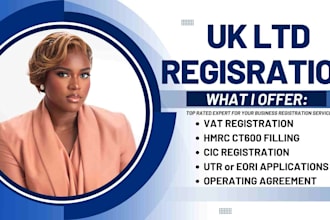 handle UK company registration, uk ltd, cic registration, vat, office address