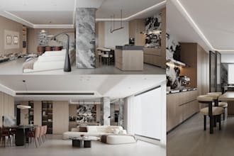 3d modeling and rendering  interior