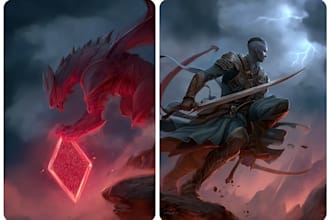 design fantasy book cover design with stunning artwork, dnd, sci fi book cover