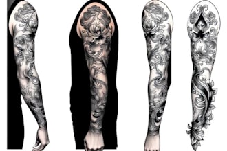create a tattoo design of tattoo sleeve