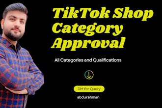 approve tiktok shop category