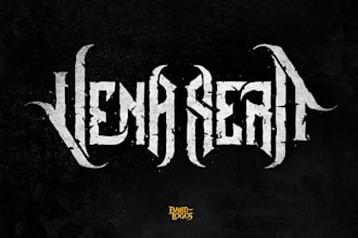 create a satanic black metal logo
