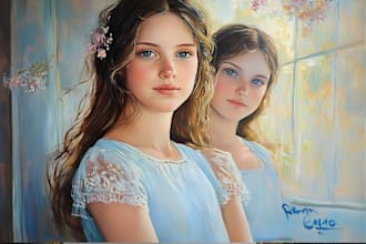 create oil painting, digital oil painting