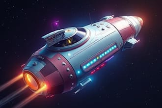 design spaceship, sci fi illustration and sci fi art