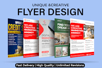 design professional product flyers, custom flyers, rack cards, and product sheet