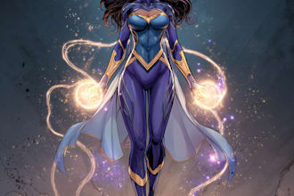 draw your superhero character art unique style