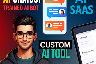develop ai chatbot, ai website, saas app, and custom ai powered solutions