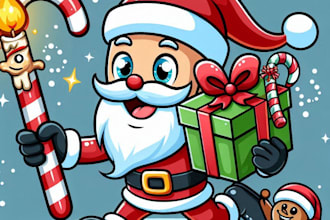 make an awesome cartoon caricature for gift, christmas