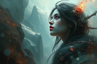 paint a realistic conceptual or fantasy digital portrait