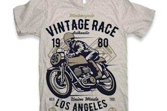 design a custom vintage retro tshirt logo in 1 day