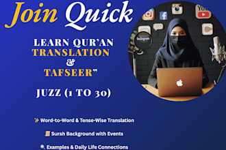 professionally teach holy quran translation and discription